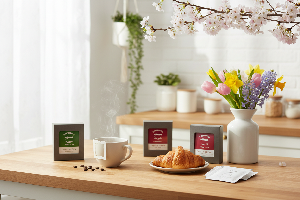 春の朝のドリップバッグコーヒー